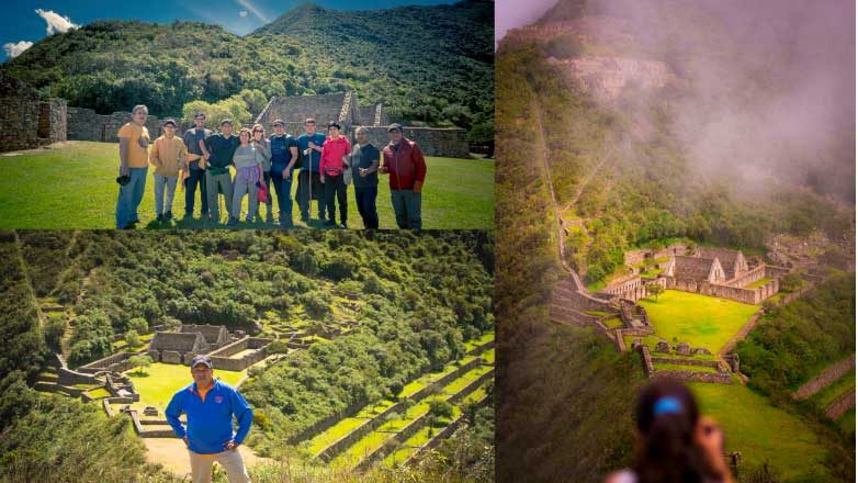 Choquequirao Archeological Site, Choquequirao archaeological site in Peru showing Inca terraces, stone structures, and dramatic Andean mountain landscape in the Apur?mac Canyon, Choquequirao Trek
