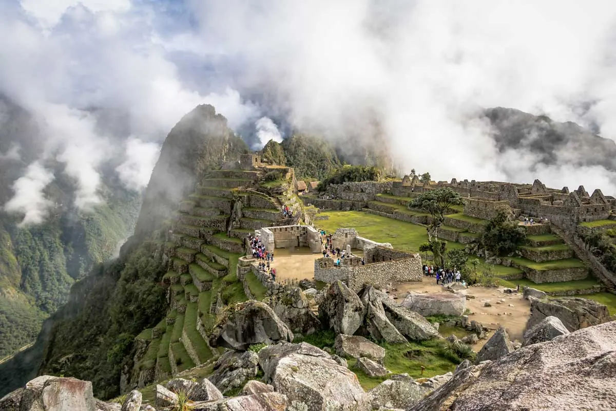 Machu Picchu citadel among the clouds